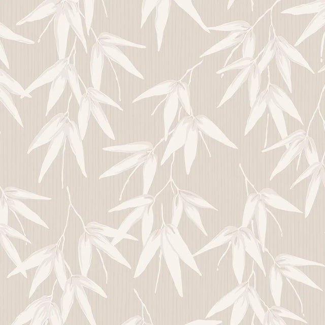 Sample - Borastapeter Bamboo Garden Wallpaper in Stone Shimmer For Sale