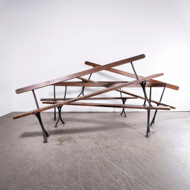 Vintage English Church Bench in Cast Metal, 1940s For Sale - Image 13 of 13