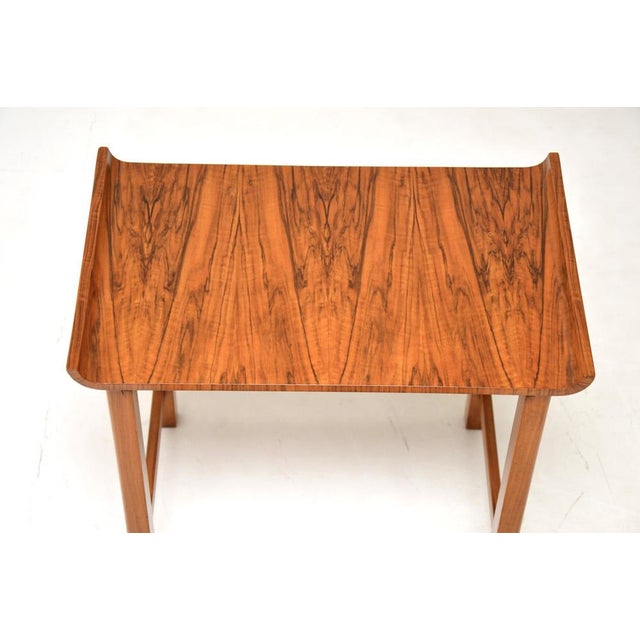 Brown Art Deco Figured Walnut Nesting Tables, 1930s, Set of 3 For Sale - Image 8 of 13