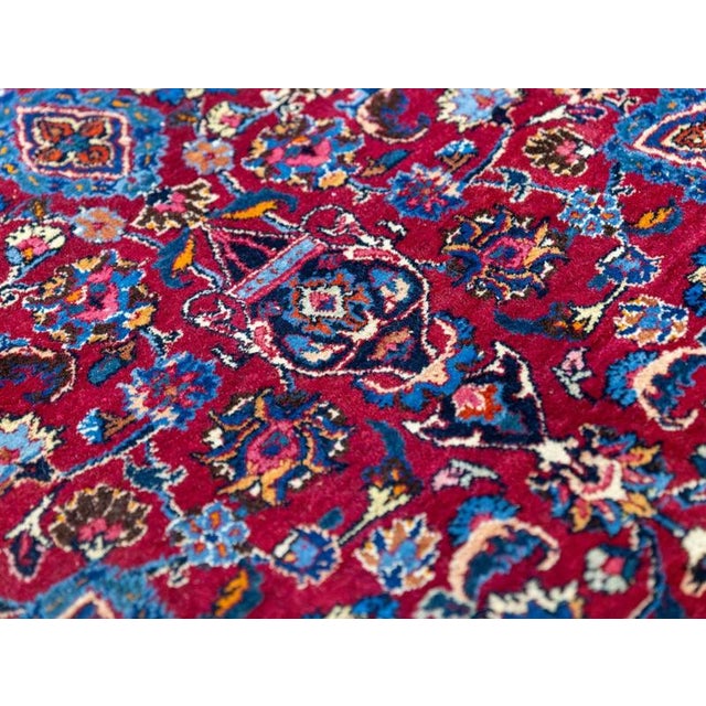 Hand-Knotted Sabzevar Rug in Wool For Sale - Image 10 of 17