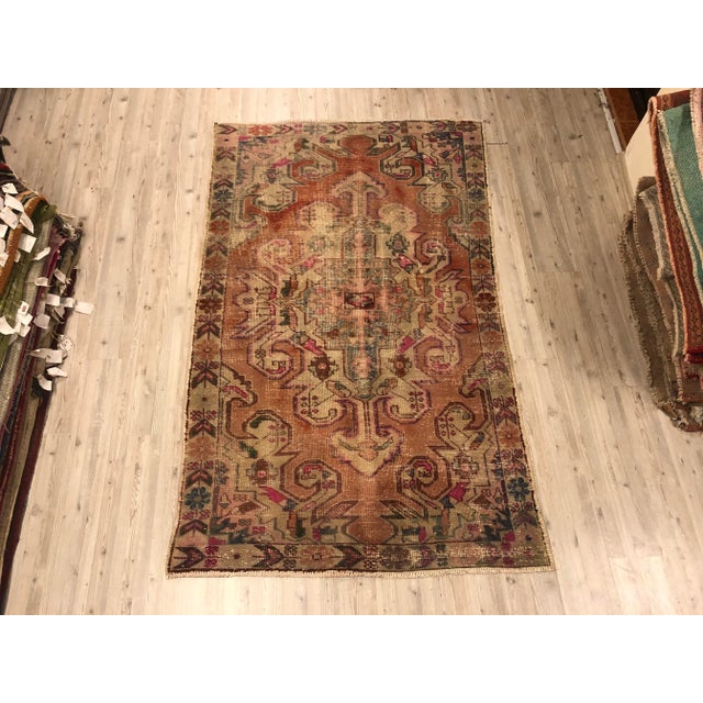 Handmade Anatolian Vintage Tribal Rug- 4′3″ × 7′1″ For Sale - Image 11 of 11