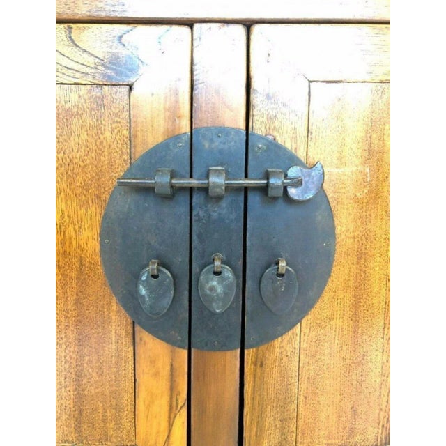 19th Century Ming Dynasty Style Huanghuali Altar Cabinet or Sideboard For Sale - Image 9 of 11