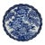 Antique Chinese Japanese Blue White Floral Charger Wall Cabinet Plate 19th Cent For Sale