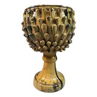Italian Ceramic Plant Stand by Rocco Condurso, 1980s For Sale