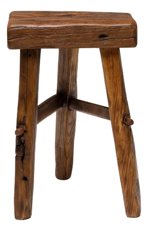 Tobacco Brown Reclaimed Elm Stool