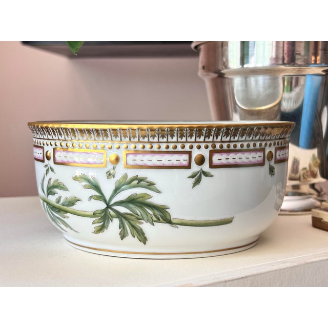 This is a stunning oval bowl by Royal Copenhagen in the iconic and elite pattern "Flora Danica." Each piece his made-to-...