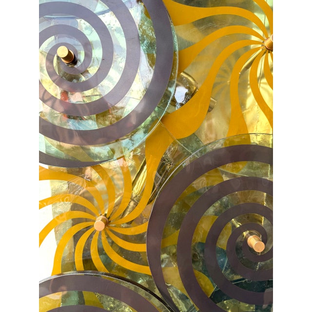 Contemporary Brass and Murano Glass Spiral Sconces, Italy, Set of 2 For Sale - Image 13 of 14