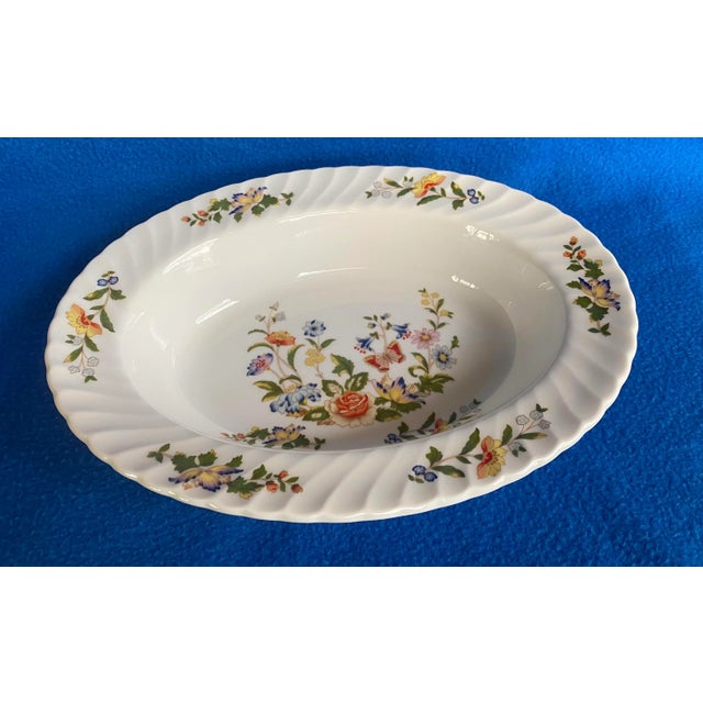 Traditional Aynsley "Cottage Garden" Oval Vegetable Bowl For Sale - Image 3 of 12