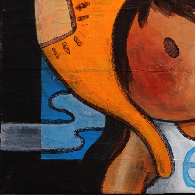 2020s Flower Power - Original Contemporary Floral Figurative Mixed Media Painting on Canvas by Melanie Tiongson For Sale - Image 5 of 9
