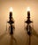 Metal 1940's French Country Bronze Sconces - a Pair For Sale - Image 7 of 7