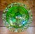 Colony Harvest Carnival Green Glass Footed Candy Dish & Lid For Sale In Orlando - Image 6 of 8