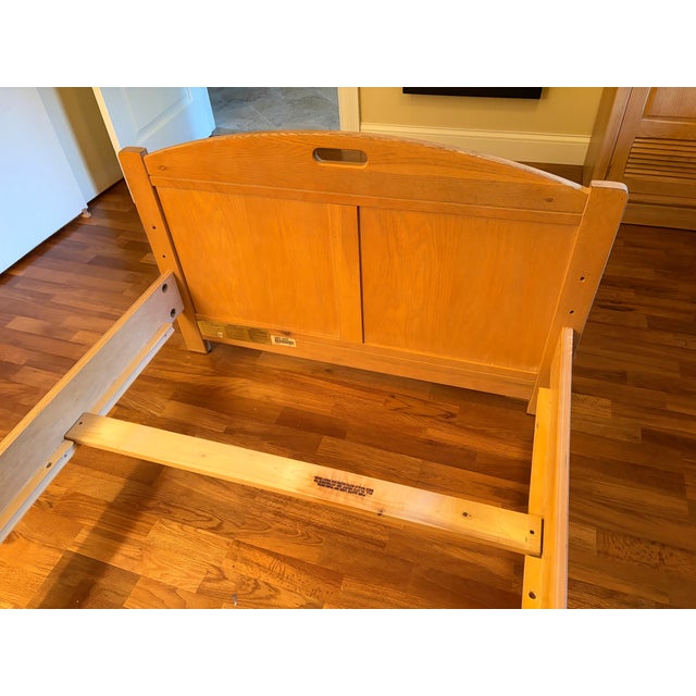 Lexington Furniture Locker Room Collection Oak Solids/Veneers Twin Beds Set With Bunching Locker Storage Cabinets & Nightstand.. For Sale - Image 6 of 18
