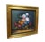 Late 20th century still life oil on canvas painting by L. Martin. Depicts a bouquet of bright multi-colored flowers in a...