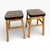 Mid-Century Stools in Oak with Tweed Upholstered Seats, Set of 2 For Sale - Image 9 of 9