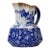 Antique English Flow Blue Pitcher For Sale