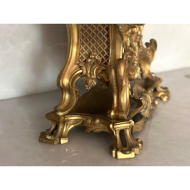19thC French Maker Louis XVI Gold Ormolu Bronze Mantel Clock, 1 For Sale - Image 6 of 18
