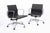 Eames Herman Miller Black Leather Office Chair Thin Pad Aluminum Group For Sale - Image 11 of 11