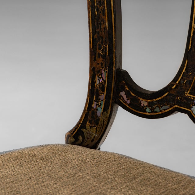 1860s French Baroque Revival Wooden Chair With Upholstered Seat For Sale - Image 12 of 18