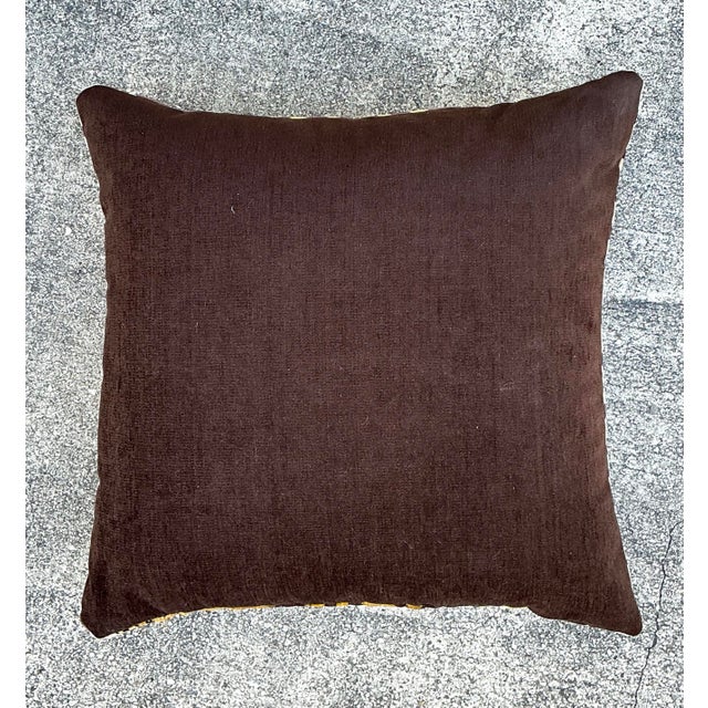 Vintage Velvet Tiger Throw Pillow For Sale - Image 10 of 12