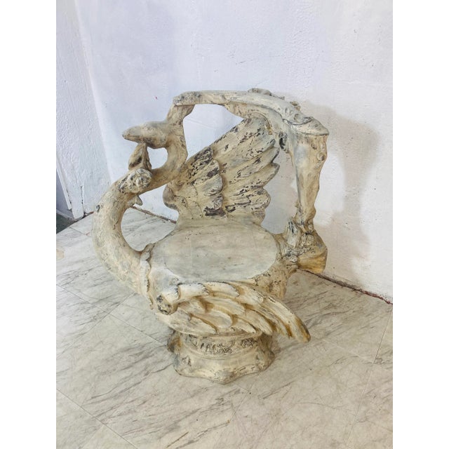 Vintage Coastal Outdoor Swan Chair For Sale - Image 4 of 13