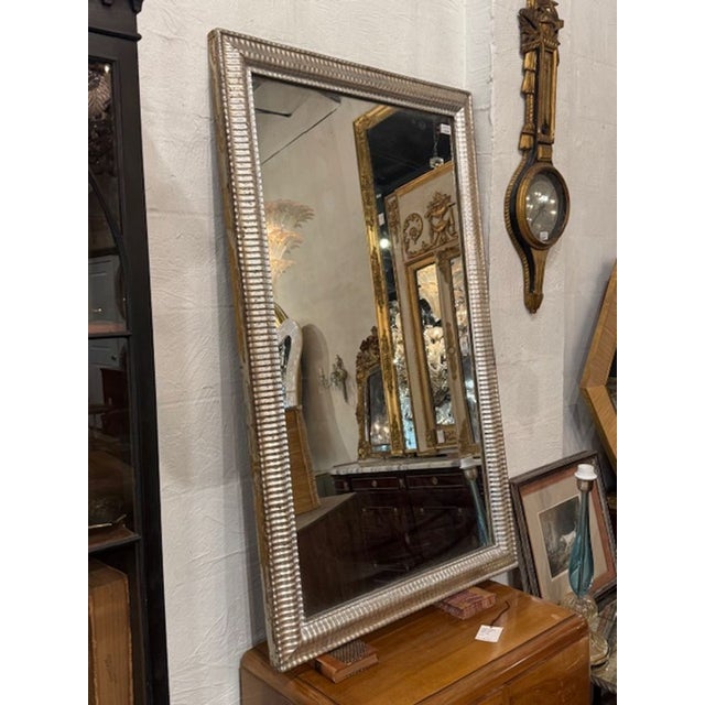 19th Century 19th Century Traditional Silver Louis Philippe Mirror For Sale - Image 5 of 5