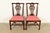English Stickley Georgian Carved Mahogany Side Chairs or Dining Chairs, Pair For Sale - Image 3 of 14