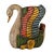 Late 20th Century Late 20th-Century Mexican Hand-Carved Painted Wood Swan Sculpture, Folk Art 15" For Sale - Image 5 of 12