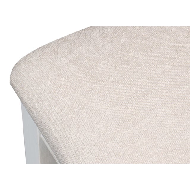 Deco Klismos Dining Chairs in White with Cream Seats, Sets of 2 For Sale - Image 11 of 11