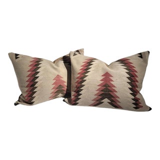 Large Navajo Weaving Pillows-Pair For Sale