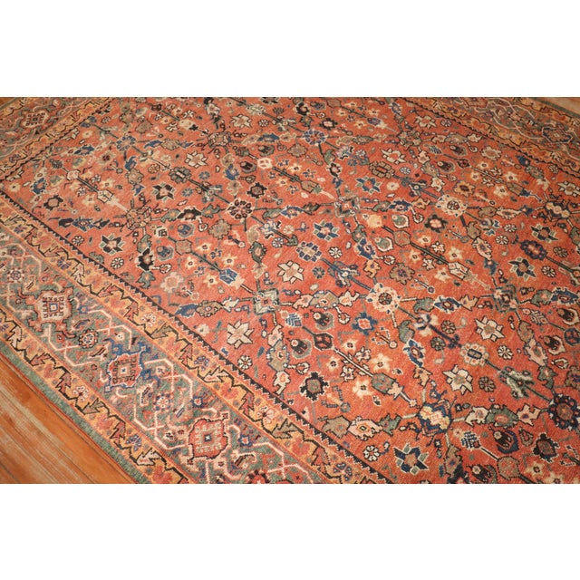 Antique Zabihi Collection Persian Mahal Rug - 6'9" x 10'1" For Sale - Image 9 of 11