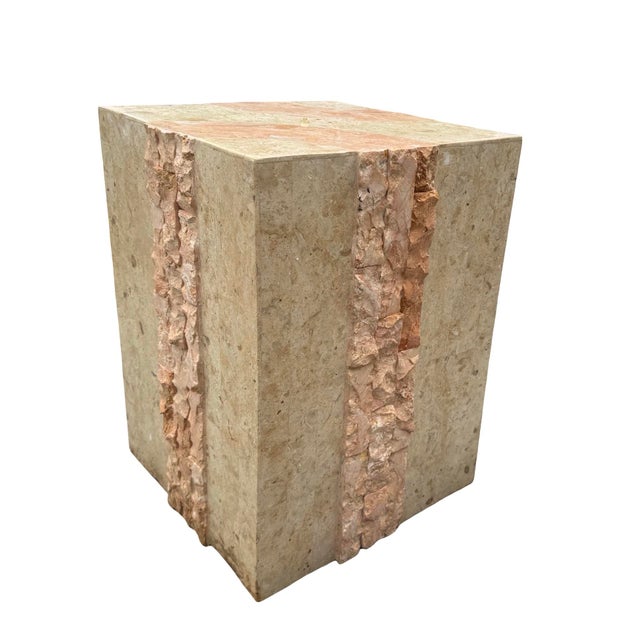 Contemporary 1989 Mission Furniture Los Angeles Postmodern Tessellated Stone Table Base For Sale - Image 3 of 6