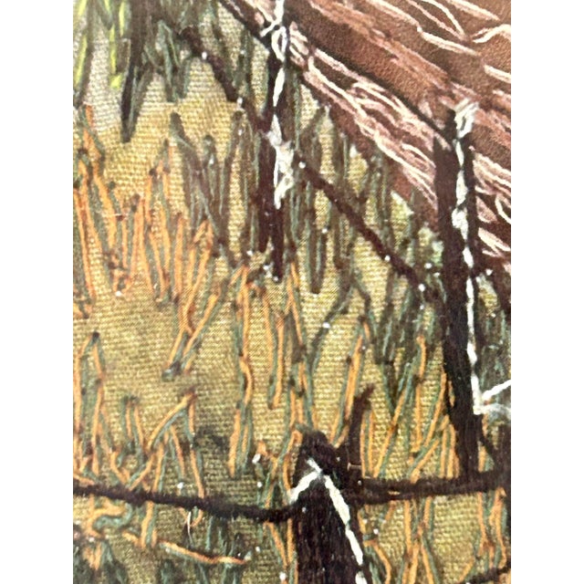 Farmhouse Stitched Framed Fabric Art For Sale - Image 3 of 6