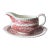 Mason's Pink Vista Pattern Ironstone Collection Antique and Vintage Serveware Gravy and Saucer Set For Sale