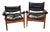 1960s Danish Modern Kristian Vedel "Modus" Leather Lounge Chairs — Pair For Sale