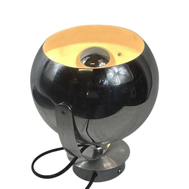 Space Age Pop Art Chrome Table Lamp with Spot Globe For Sale - Image 4 of 8