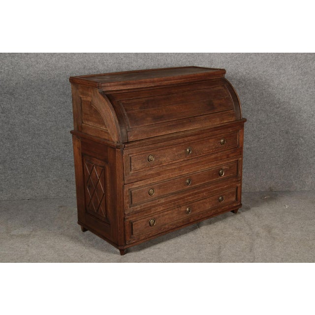 Antique Biedermeier Secretary in Oak, 1800 For Sale - Image 10 of 18
