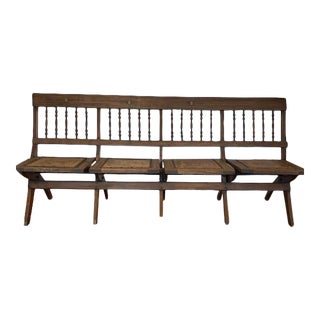 Early 20th Century Vintage Theater Bench For Sale