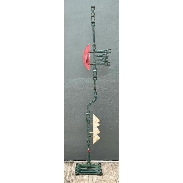 Vintage Industrial Welded Wrench Metal Sculpture For Sale - Image 9 of 12