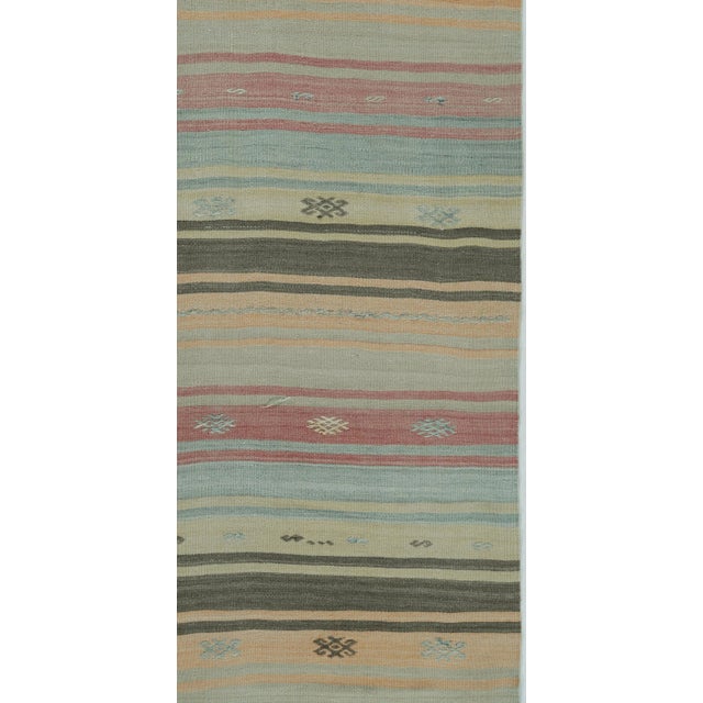 Textile Vintage Circa 1940 Turkish Kilim Runner 2'6 X 13'4 For Sale - Image 7 of 8