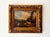 Beautiful antique pastoral oil painting depicting a peaceful pastoral landscape with sheep grazing beside a quiet stream....