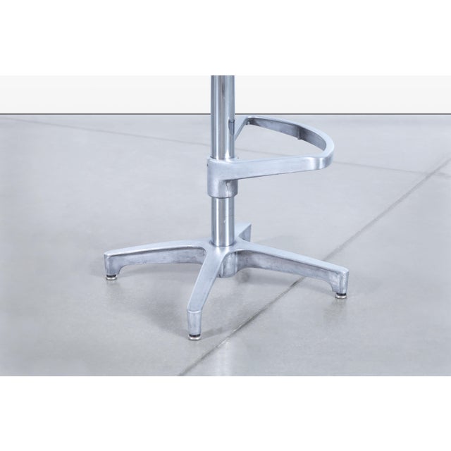 Vintage Walnut and Aluminum Bar Stools For Sale - Image 9 of 12