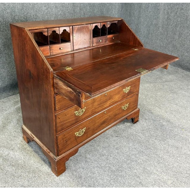Wood 18th Century Mahogany Secretary Desk For Sale - Image 7 of 16