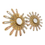 Set of 4, Sunburst Mirrors 28 to 36 Inches For Sale