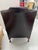 Brown Leather Wing Chair, 1980s For Sale - Image 4 of 6