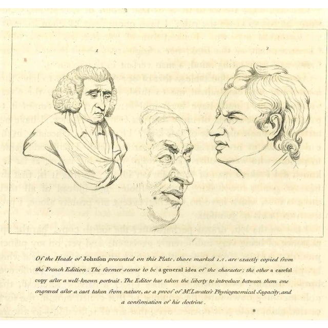 Heads of Johnfon is an original artwork realized by Thomas Holloway for Johann Caspar Lavater's "Essays on Physiognomy,...