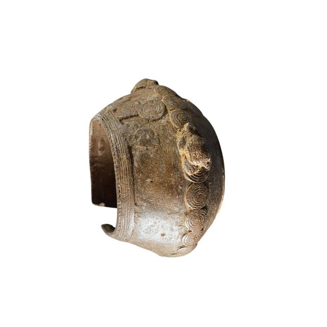 Metal Exquisite Vintage Bronze Turtles Bracelet Gan Burkina Faso 5" W For Sale - Image 7 of 9