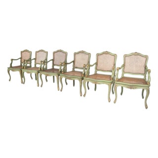 Louis XV Armchairs, Belgium, Set of 6 For Sale