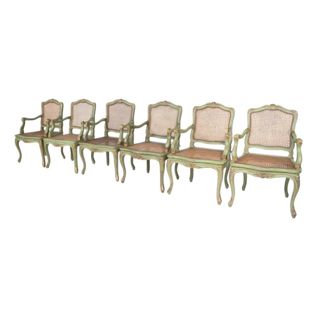 Louis XV Armchairs, Belgium, Set of 6 For Sale