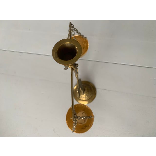 Brass Figurine of Woman with Scales, 1950s For Sale - Image 12 of 18