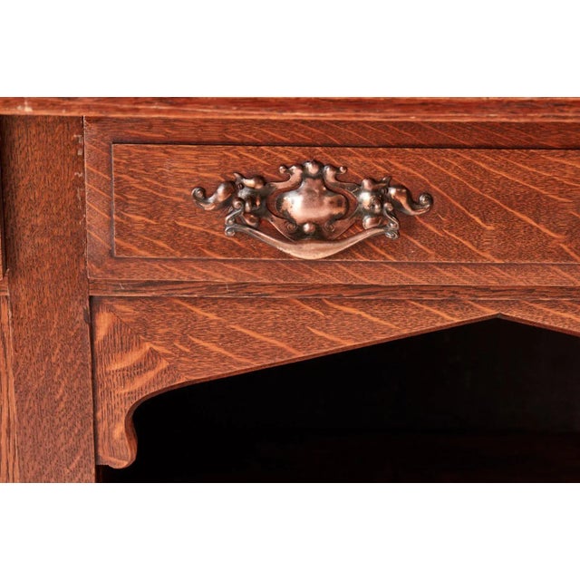 Antique Oak Arts & Crafts Sideboard For Sale - Image 10 of 16